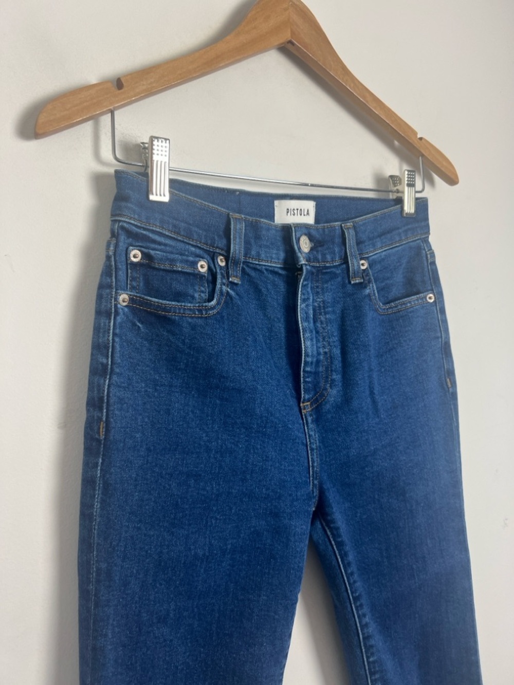 NWOT Pistola Size 25 Lennon High Rise Crop Boot Cut‎ Dark Wash Jeans - Picture 7 of 12